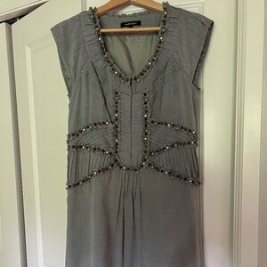 Nanette Lepore grey beaded dress